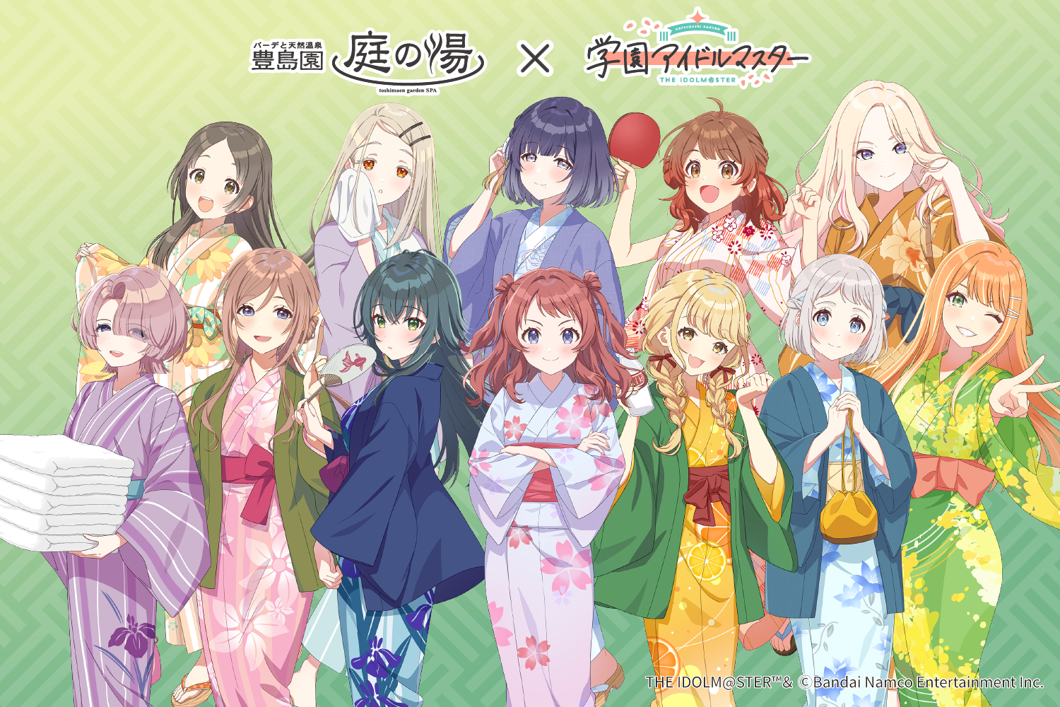 学園アイドルマスター×豊島園 庭の湯 グッズ再販 「初星学園 入学準備フェア」｜2026年3月25日（水）～ 4月12日（日）