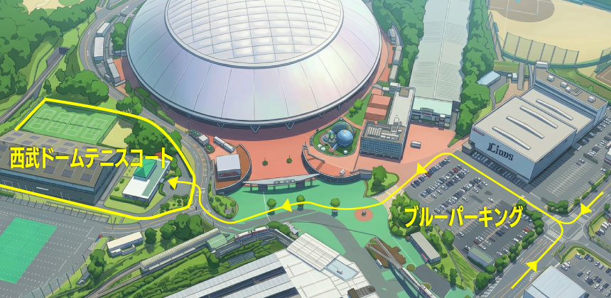 駐車場からの導線